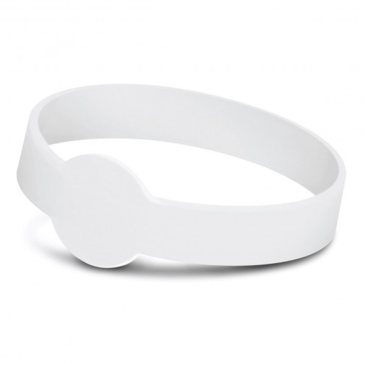 Maxi Silicone Bands - Debossed white